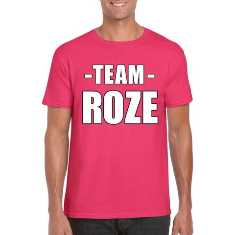 Sportdag team roze shirt heren M -