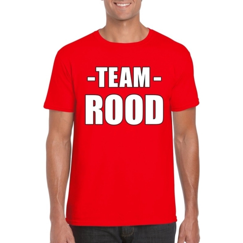 Sportdag team rood shirt heren S -