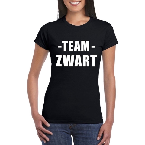 Sportdag team zwart shirt dames 2XL -