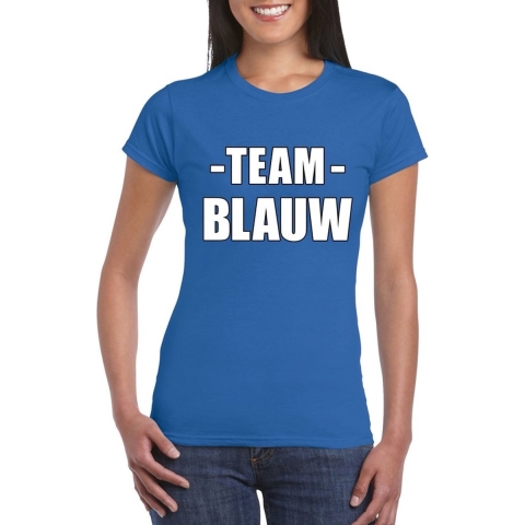 Sportdag team blauw shirt dames XS -