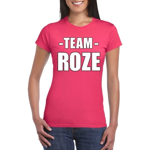 Sportdag team roze shirt dames XS -