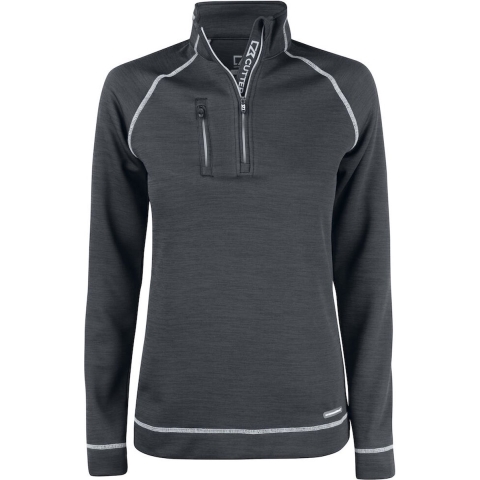 Cutter & Buck 358413 Chambers Hz Sweater Ladies - Antraciet Melange - M