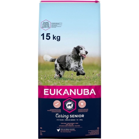 Eukanuba Caring Senior Medium Breed Kip - Hondenvoer - 15 kg