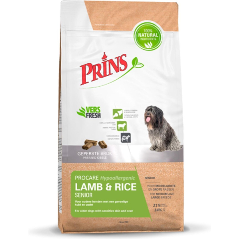 Prins ProCare Hondenvoer Droog Senior Lamb & Rice 3 kg