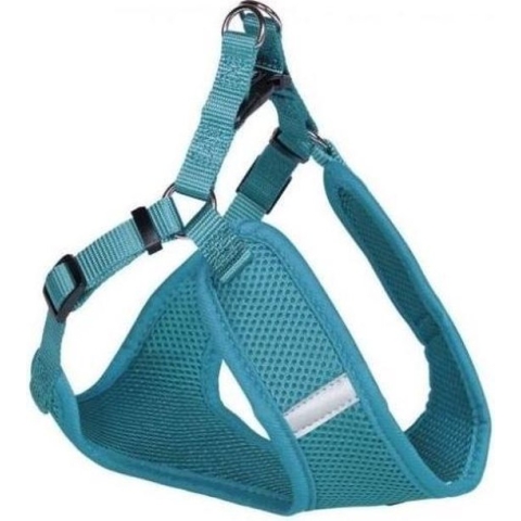 Nobby hondentuig Mesh Reflect - Turquoise - S - buikomtrek 41 tot 46 cm
