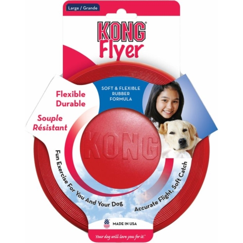 Kong Flyer Frisbee - Hondenspeelgoed - Rood -  Ø25 cm