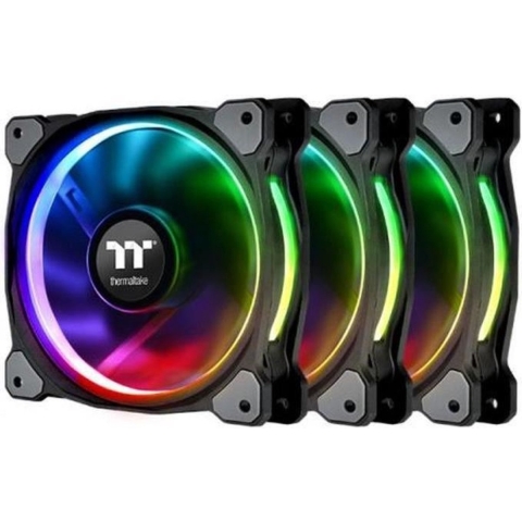 PC-ventilator Thermaltake 3 stuk(s) RIING PLUS 14 LED RGB (b x h x d) 140 x 140 x 25 mm