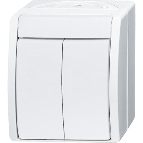 Busch-Jaeger 2601/5 W-54 Ocean (opbouw) Serieschakelaar spatwaterdicht Wit