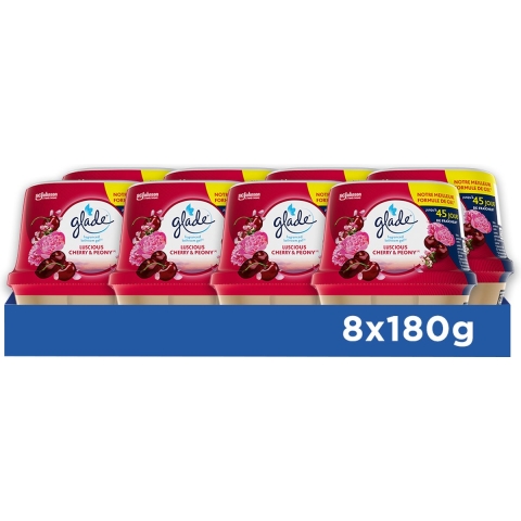 8x Glade Luchtverfrisser Gel Cherry&Peony 182 gr