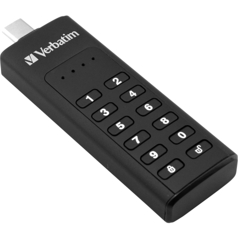 Verbatim Keypad Secure USB-stick 128 GB Zwart 49432 USB-C