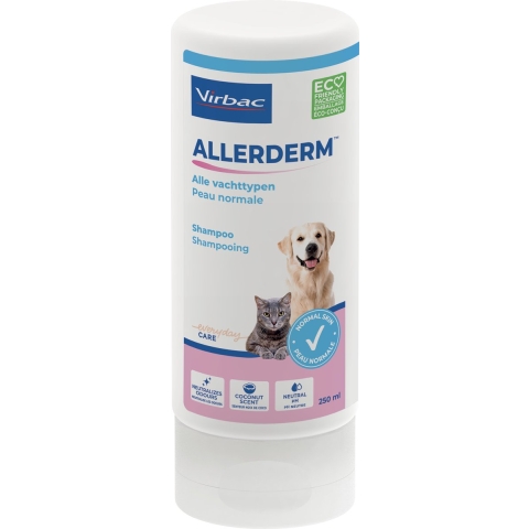 Virbac Allerderm shampoo alle vachttypen voor hond en kat 250 ml