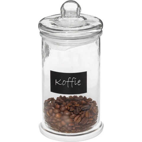 3x stuks snoeppotten/voorraadpotten 1,6L glas met deksel en krijtvlak -