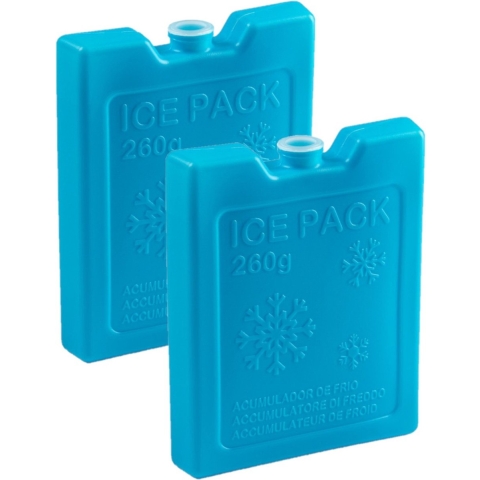 8x stuks 260 grams koelelementen 13 x 10.5 cm blauw -