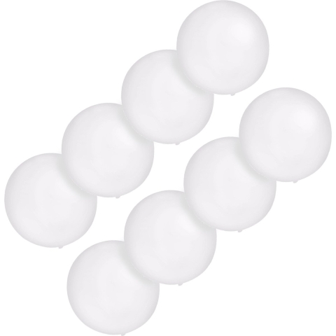 Grote ballonnen 60 cm - Set van 8x stuks - wit - Feestartikelen/versiering - verjaardag -