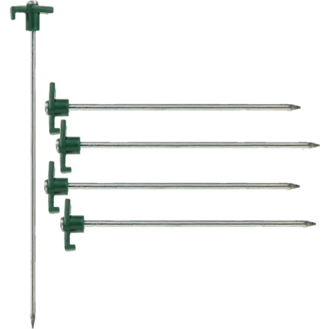 Grondpennen/tentharingen - 20x st - metaal met haak - 25 cm - rotspennen -