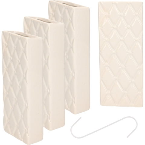 Witte luchtbevochtigers/waterverdampers 6x stuks van aardewerk -