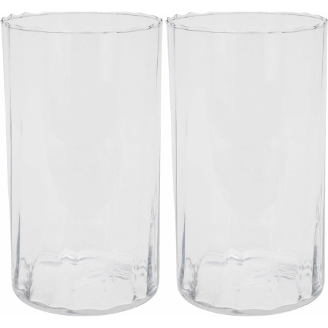 Bloemen vaas 2x stuks transparant - glas - H22 cm -