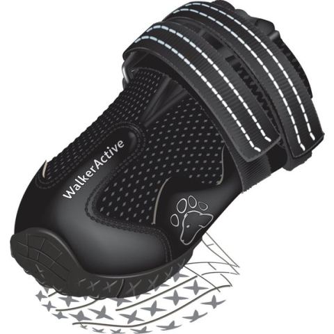 Trixie Schoentjes Walker Active - Hondenschoenen - Zwart - XL
