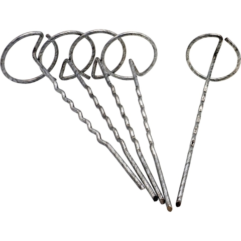 Worteldoek/gronddoekpennen - 10x - verzinkt metaal - 20 x 6,3 cm -