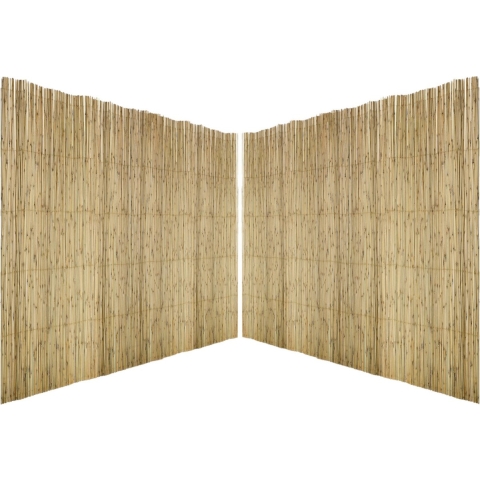 Sunnydays Rietscherm / rietmat - 2x - L500 x H100 cm - tuinscherm / schutting -