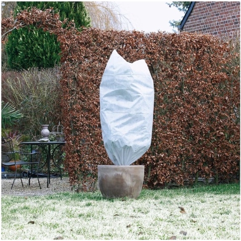 2x Plantenhoes wit 1,5 m x 100 cm anti-vorst bescherming -