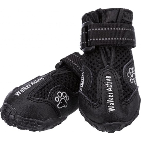 Trixie Walker Active Hondenschoen - Zwart - Maat M - 5,5 cm