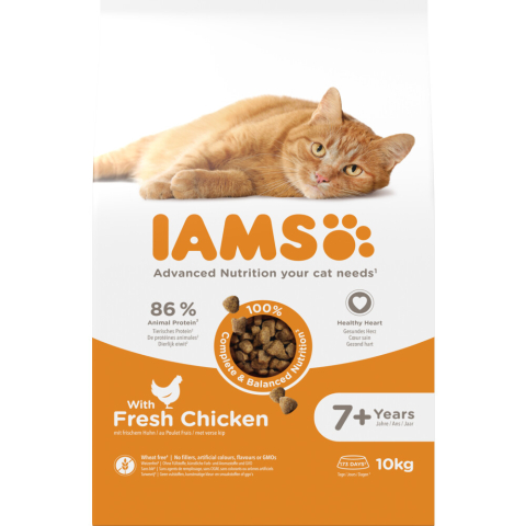 Iams Cat Mature & Senior - Kip - Kattenvoer - 10 kg