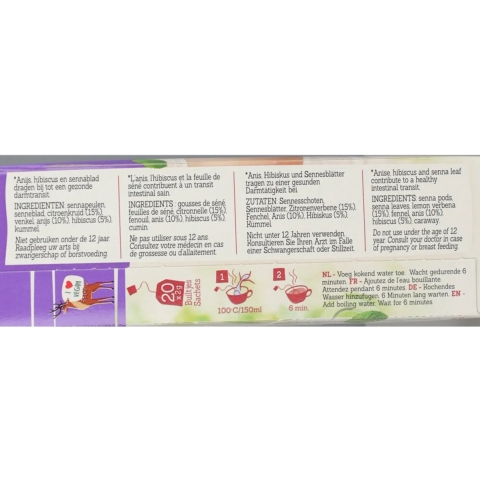 12x Damhert Wellbeing Thee Stoelgang 20 stuks