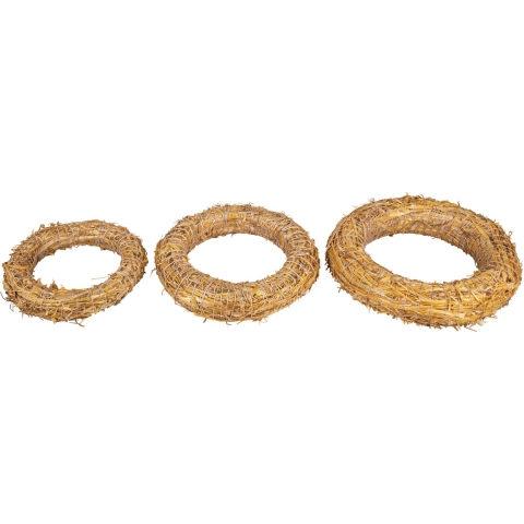 Set van 3x stuks strokransen om te decoreren 30, 35 en 40 cm -