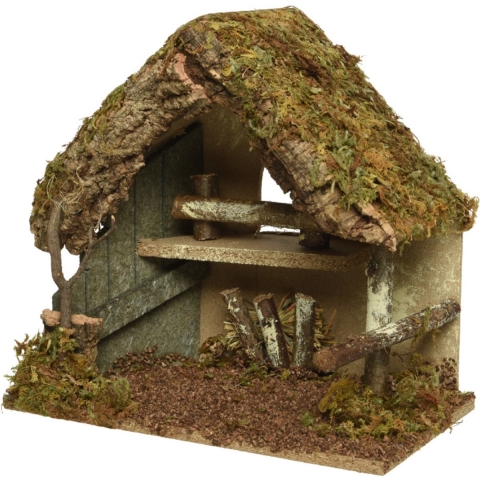 Kerststal zonder figuren 30 cm -