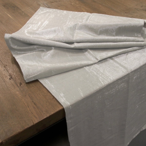 Unique Living Textile glamour Tafelkleed - 150 x 200 cm - wit - Eettafel tafellakens - polyester -