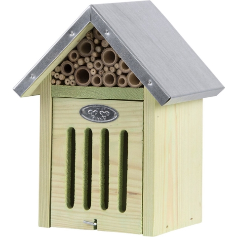 Houten insectenhotel/insecten nestkastje 23 cm -
