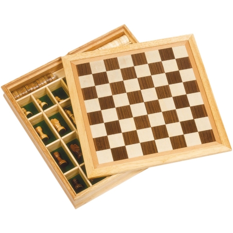 Houten Spellenset, 3in1