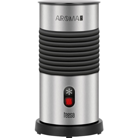 Teesa TSA4003 - Elektrische melkopschuimer AROMA F30, 650 Watt, roestvrijstaal/zwart