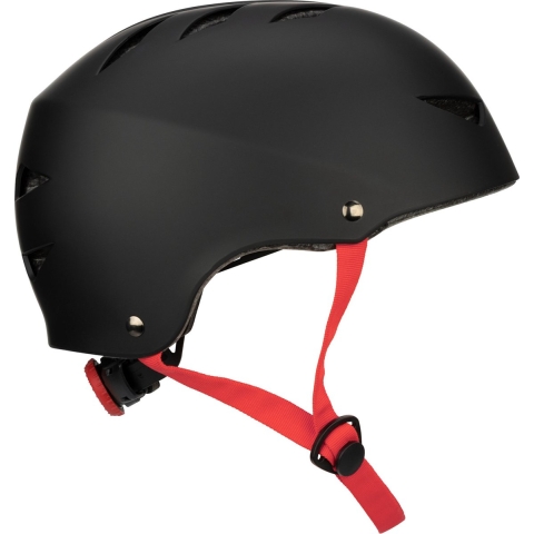 Nijdam Skate Helm Verstelbaar - Maat M - Dark Fyre Zwart/Rood