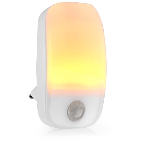 Nedis LNLW10WT Nachtlampje Met Stekker Bewegingssensor 0.55 W 11 Lm Warm Wit