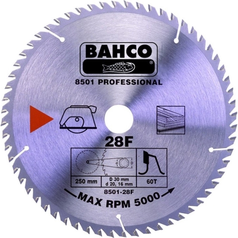 Bahco cirkelzaagblad hardmetalen tanden | 8501-17F