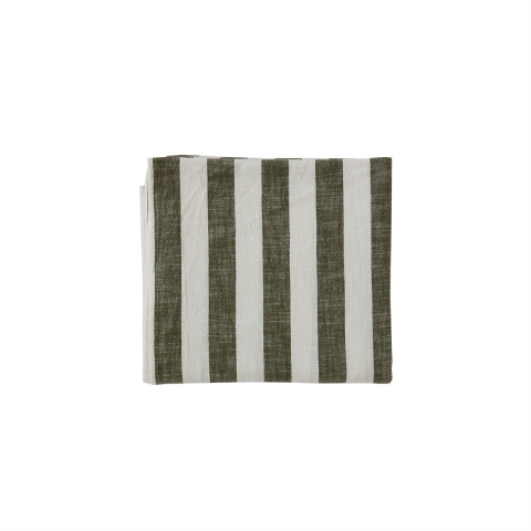 OYOY Striped Tafelkleed 260x140 Olive