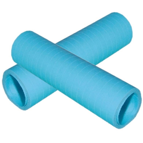 Rollen Serpentines van papier - 10x - lichtblauw - 4 meter - 14 x 4 cm - Feestartikelen/versieringen -