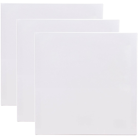 Benson Schildersdoek - 3x - 50 x 50 cm - blanco canvas - katoen - 280 grams -