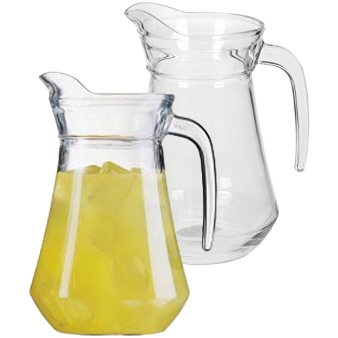 Luminarc Glazen schenkkan/sapkan - 2x - 1,3 liter - met handvat -