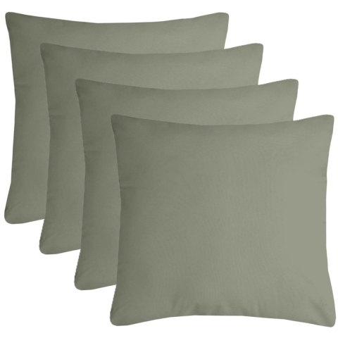 Stof Textile sierkussen Nelson - 4x - groen - 40 x 40 cm - bank kussens - polyester -