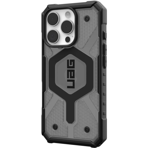 Urban Armor Gear Pathfinder MagSafe Case Backcover Apple iPhone 16 Pro Grijs, Transparant MagSafe compatible