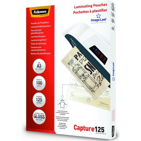 Fellowes Lamineerfolie DIN A3 125 micron glanzend 100 stuk(s)