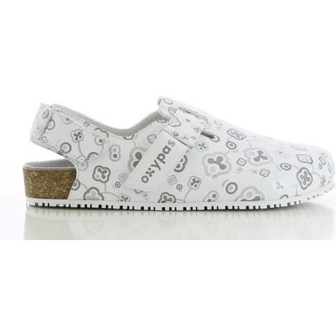 Oxypas muil met band Bianca | Wit/Zilver | Maat 39 - 00,154,182,39