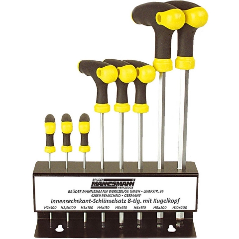 Brüder Mannesmann Inbus T-greepset 8 dlg (Hobby) - 18165