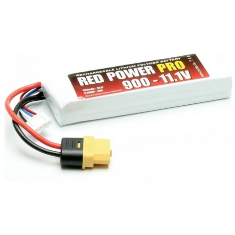 Red Power LiPo accupack 11.1 V 900 mAh 60 C Softcase XT60