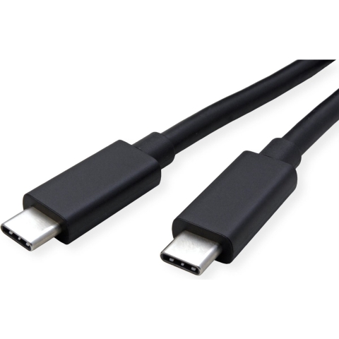 ROLINE USB4 Gen3x2 Kabel, C-C, M/M, 40Gbit/s, 240W , zwart, 0,5 m