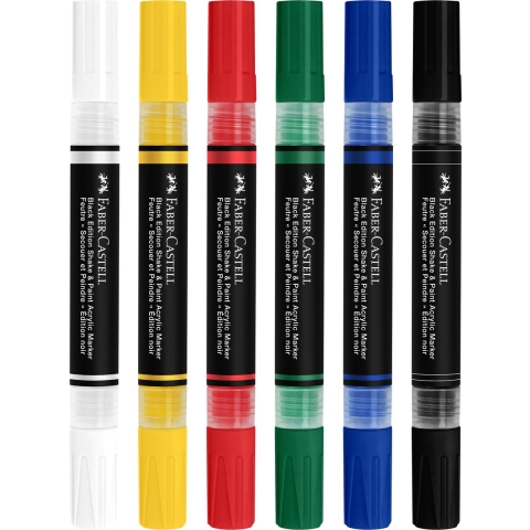 Faber-Castell Markers - Schudden&Verf Acryl - 6 st. - Multi - Faber-Castell - OneSize - Marker