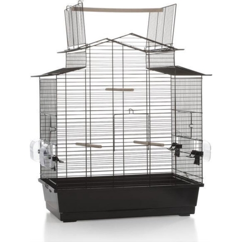 Beeztees Iza 3 Open - Vogelkooi - Zwart - Groot - 59x38x65 cm